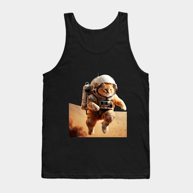 Astronaut cat In Mars Tank Top by Kileykite 